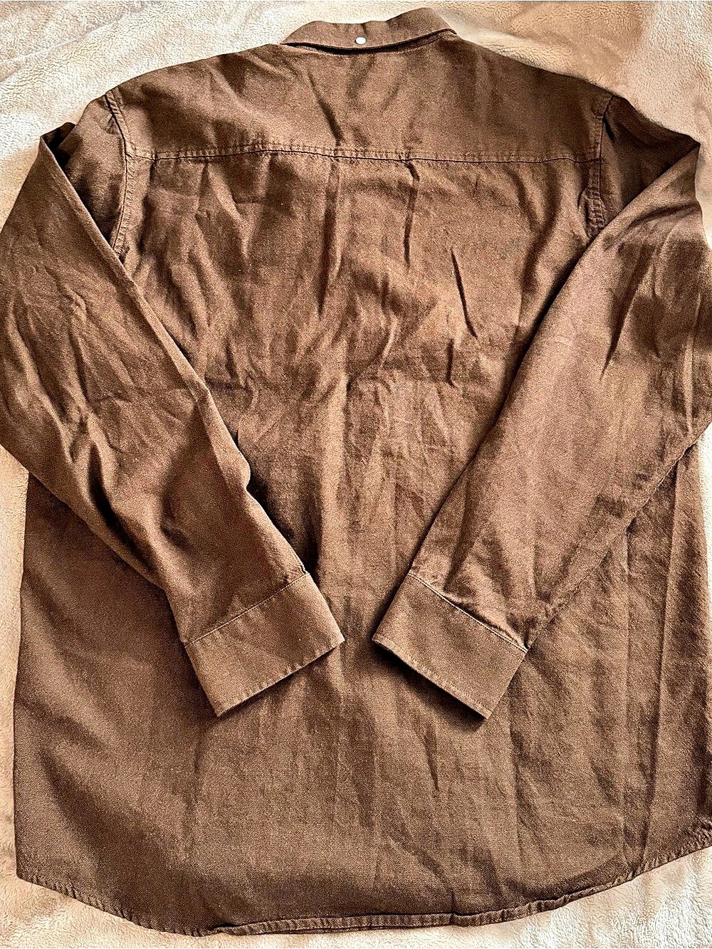 Carhartt WIP L/S Dalton Shirt Brown XL Like New - Picture 2 of 5